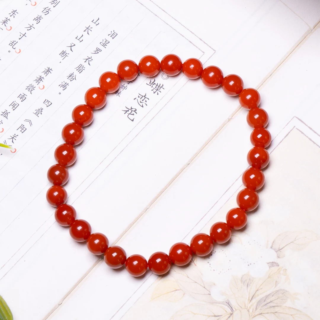 保山南红柿子红手串6mm+【承禧原矿】FH20-9724多样性其一