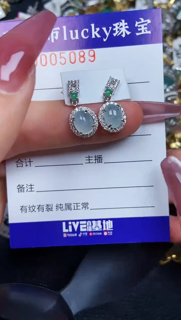 翡翠银S925镶嵌颈饰5089