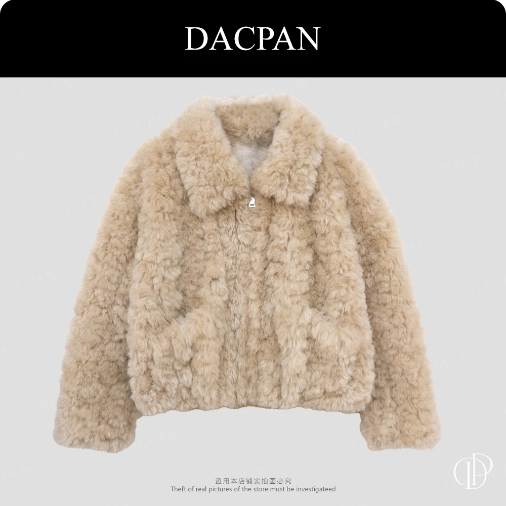 DACPAN-“咩咩绒”复古羊羔毛短款外套 2025/盼·PP 5161