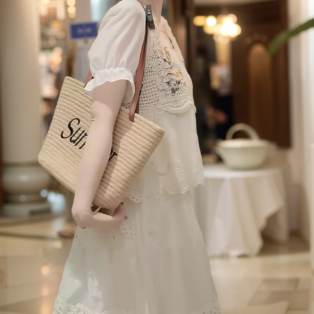 莫奈花园风新款时尚韩版夏季重工绣花裙套装女夏CSKJS01263