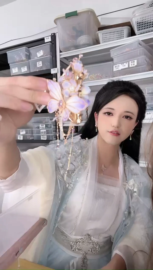 铜合金无902非遗绒花抓夹中号抓夹