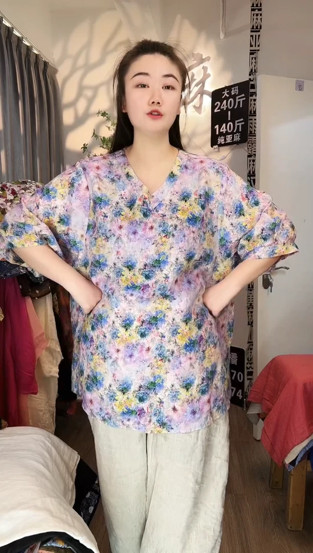 亚麻汉麻苎麻大码女装。