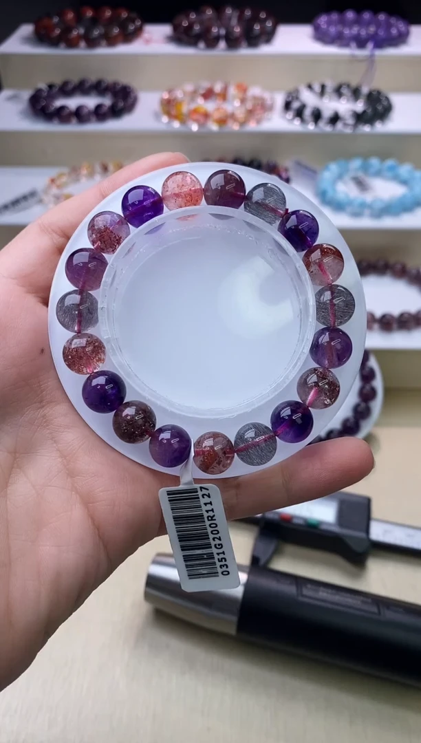 【闪购商品】水晶手链未镶嵌黑加仑超七单圈10m+