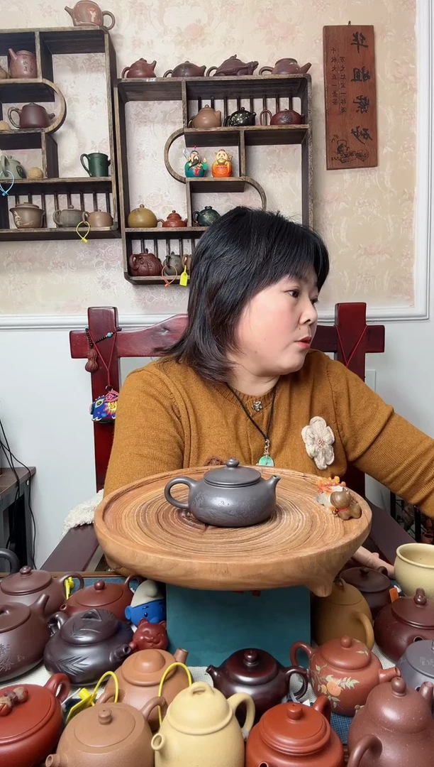 【闪购商品】紫砂茶壶寒江 天青刻绘200CC