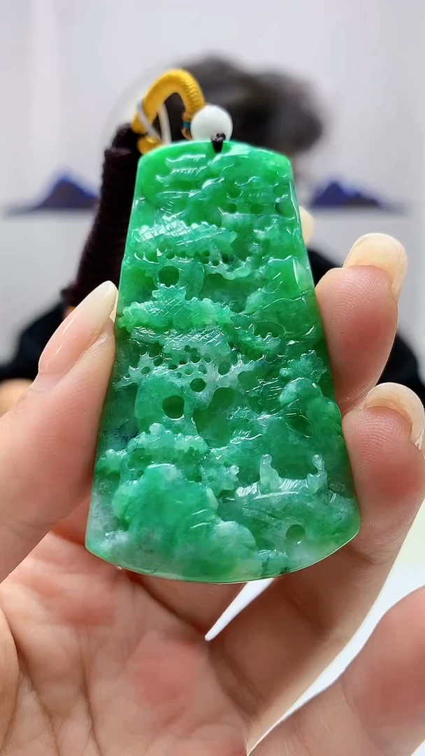 定制翡翠未镶嵌4688ms-毛货145山水