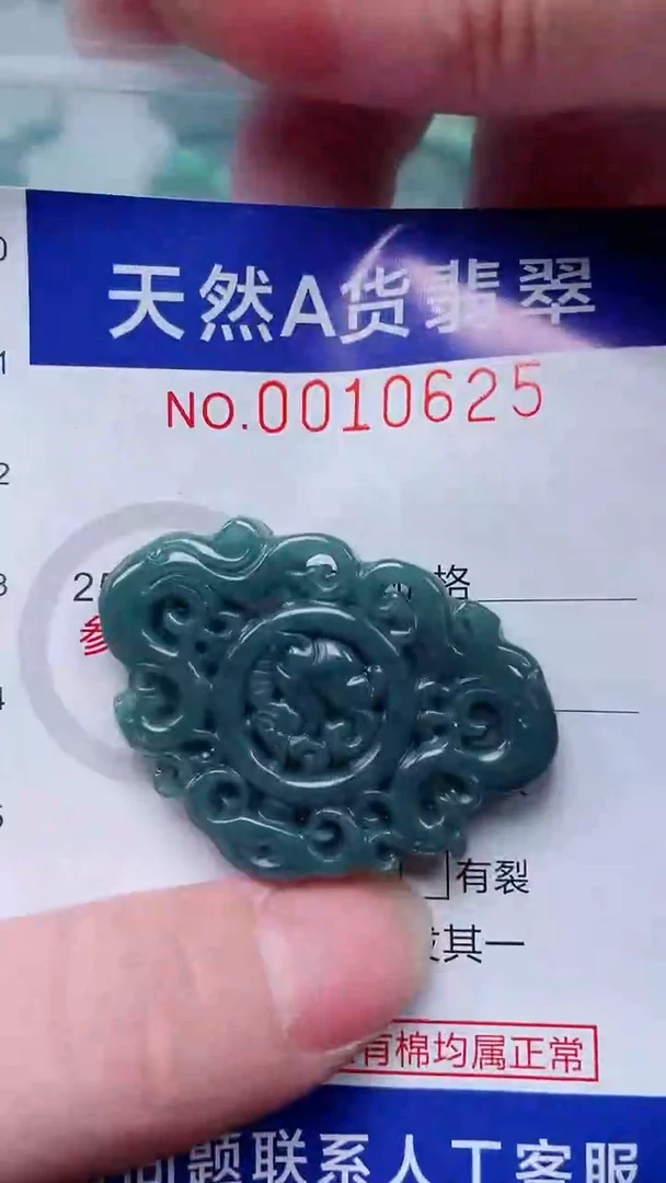 翡翠未镶嵌吊坠(赠链)1