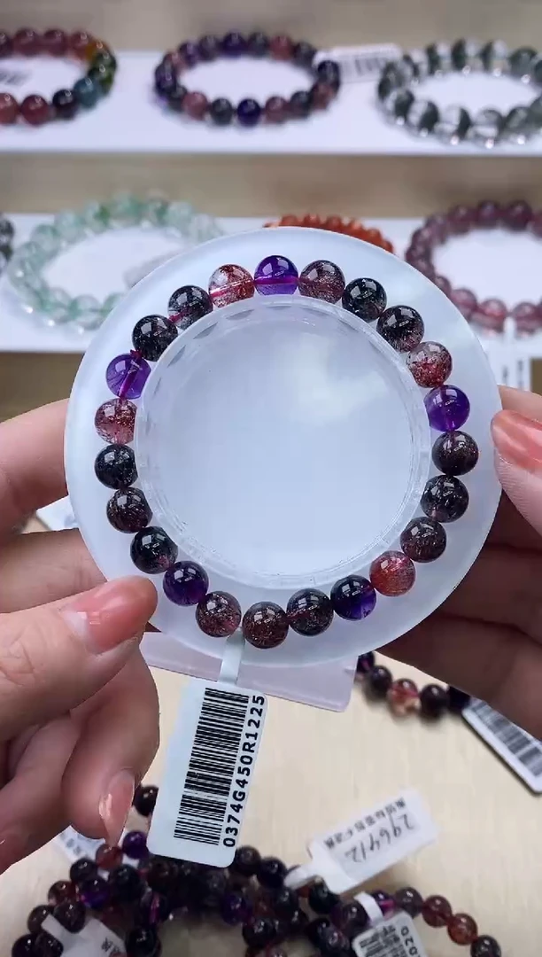 【闪购商品】水晶手链未镶嵌黑加仑超七8m+