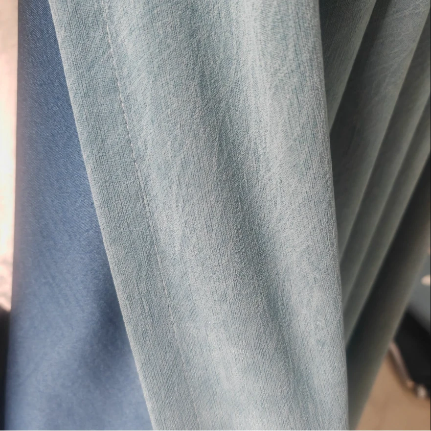 闪电特价6米（芝士羊绒）雾霾蓝窗帘