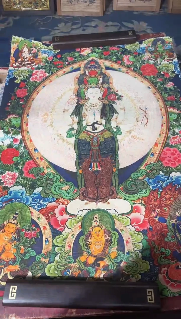 卷轴画龙妹的唐卡tk16