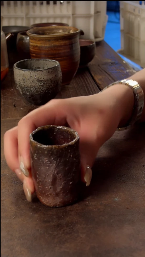 瓷片山乙柴烧高端茶具