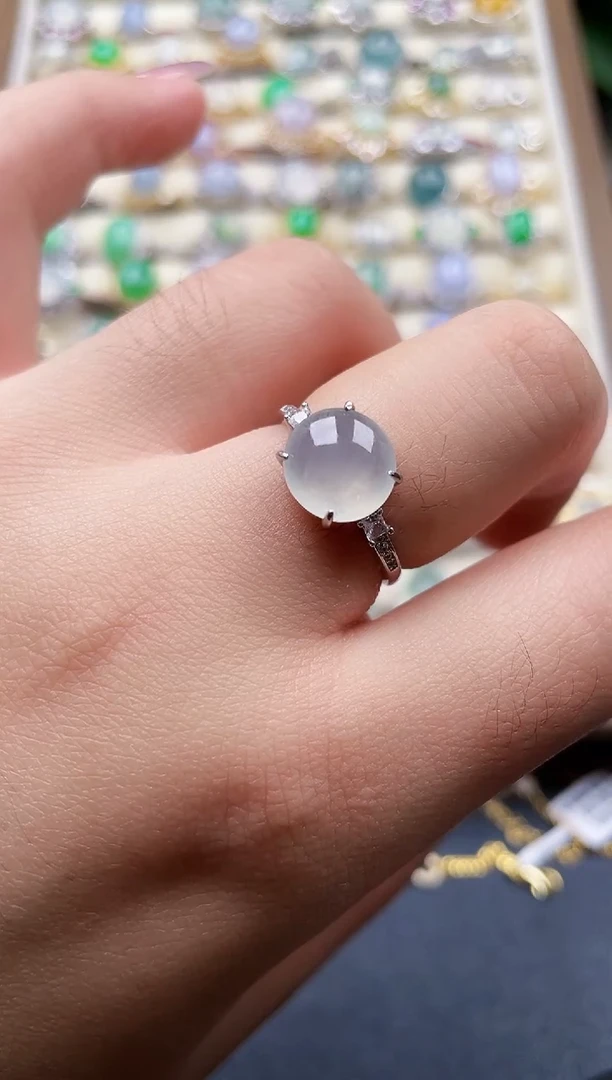 银S925镶嵌戒指翡翠235