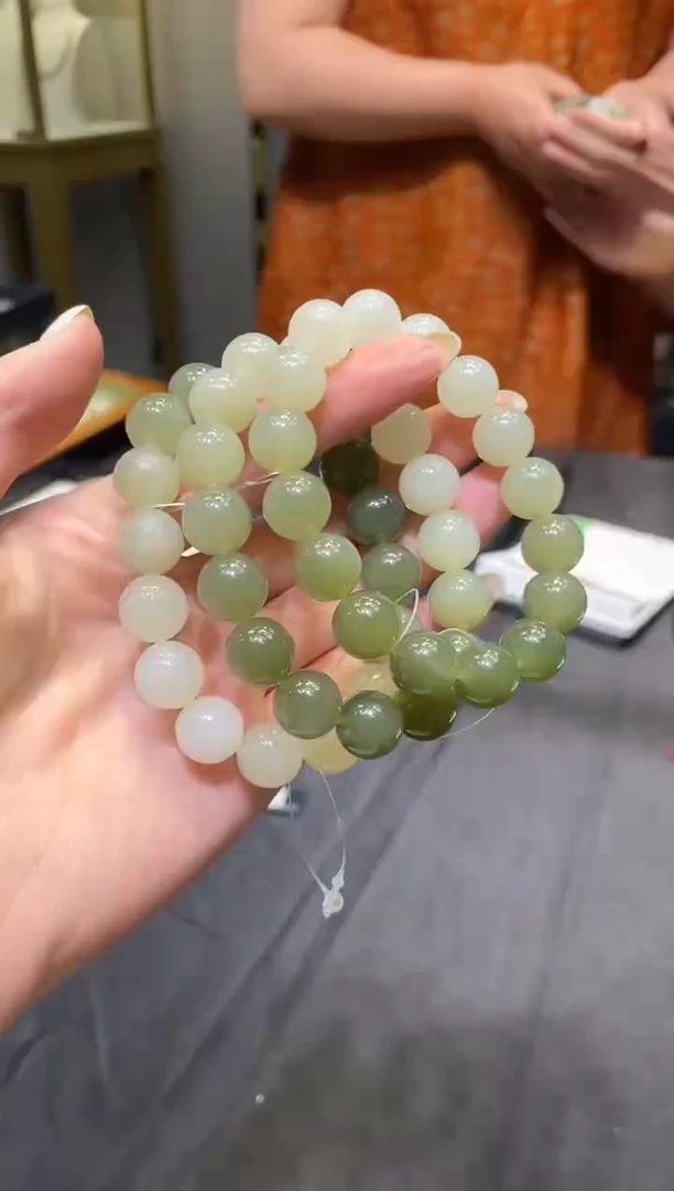 手串未镶嵌和田玉多样性拍一发一yl渐变大珠子