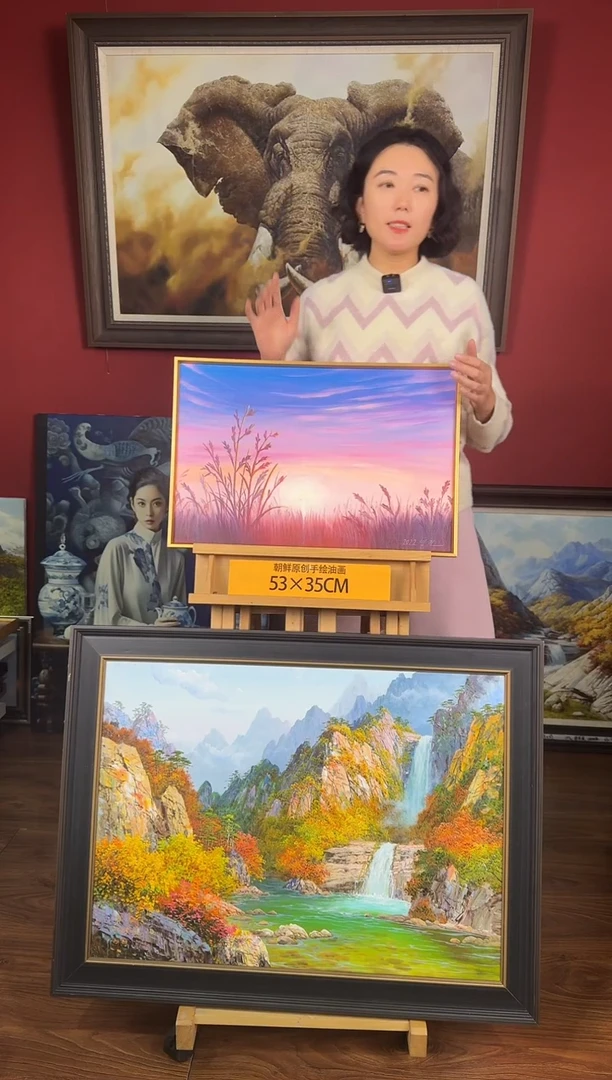 油画【65号】约53*35cm丨朝鲜原创纯手绘孤品油画丨顺丰包邮