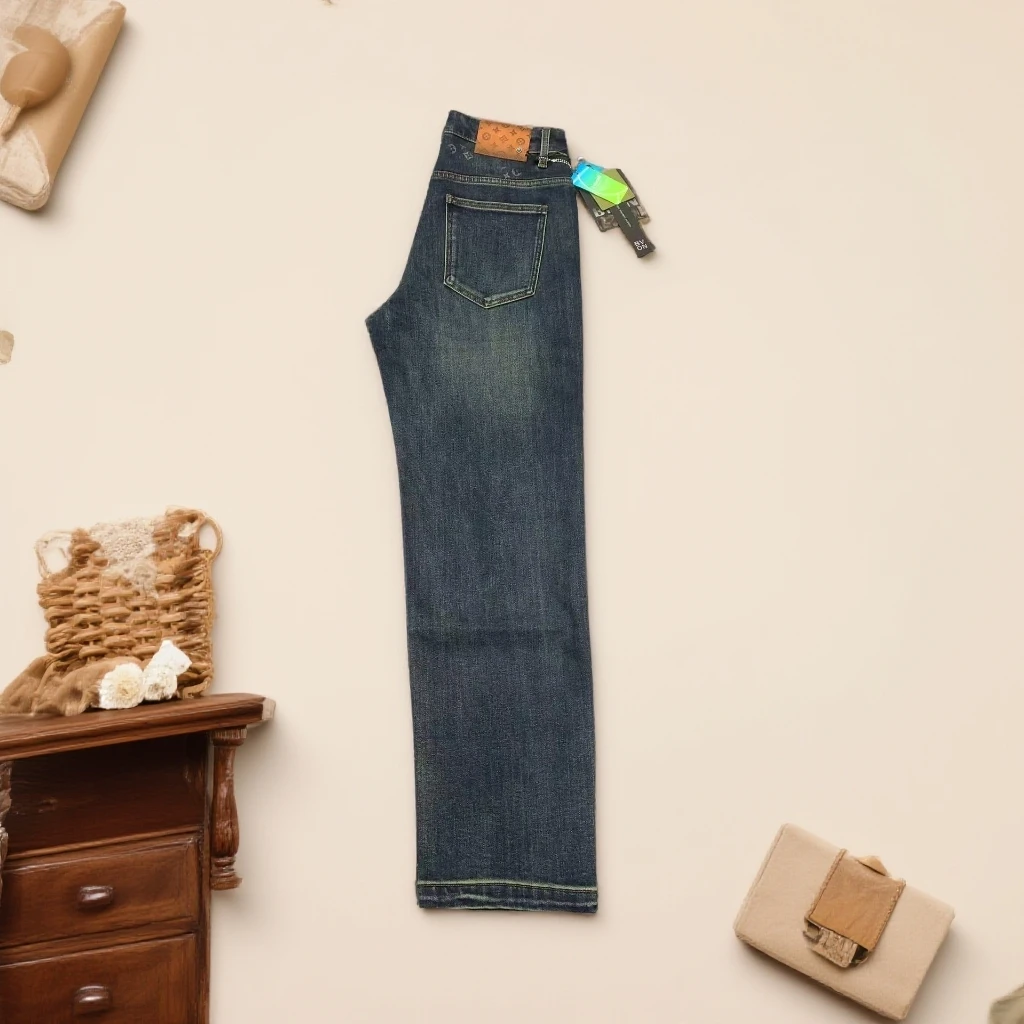 h86053m秋冬直筒男士休闲牛仔裤时尚弹力