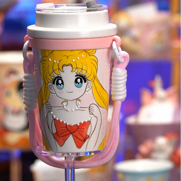 随行杯 美少女卡通手绘款350Ml