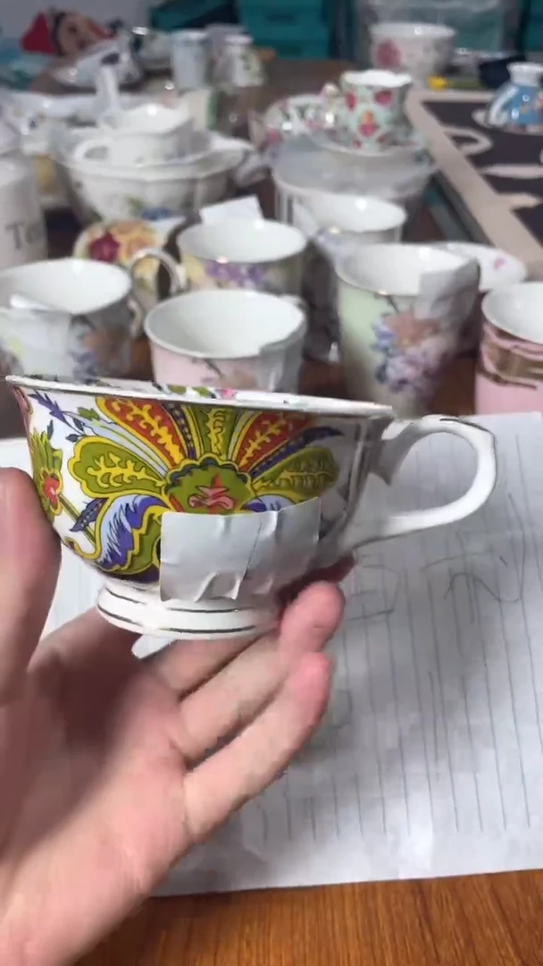 瓷片微瑕骨瓷咖啡杯清仓！！！01