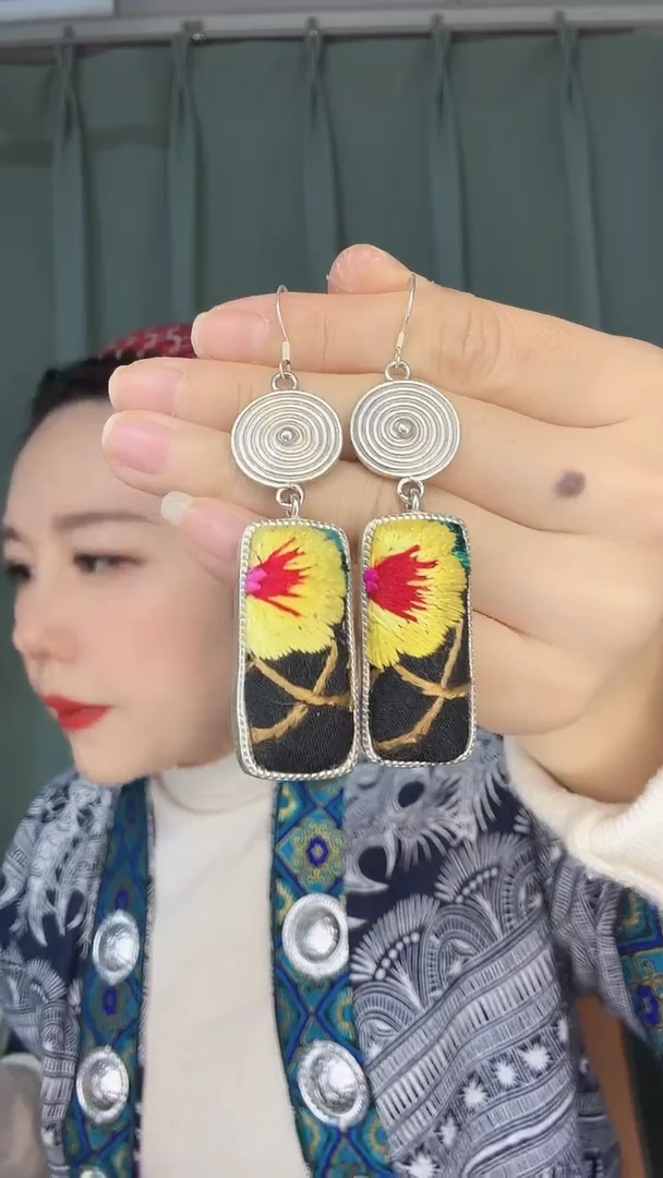 纯铜锆石合金耳环