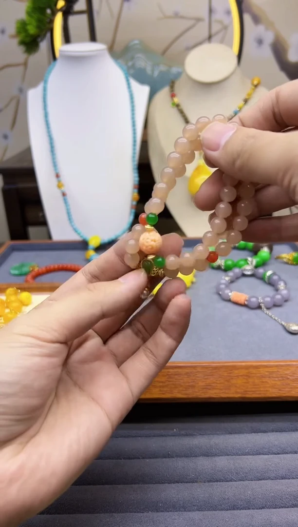 【闪购商品】和田玉（糖玉）手链14K金镶嵌S42````````