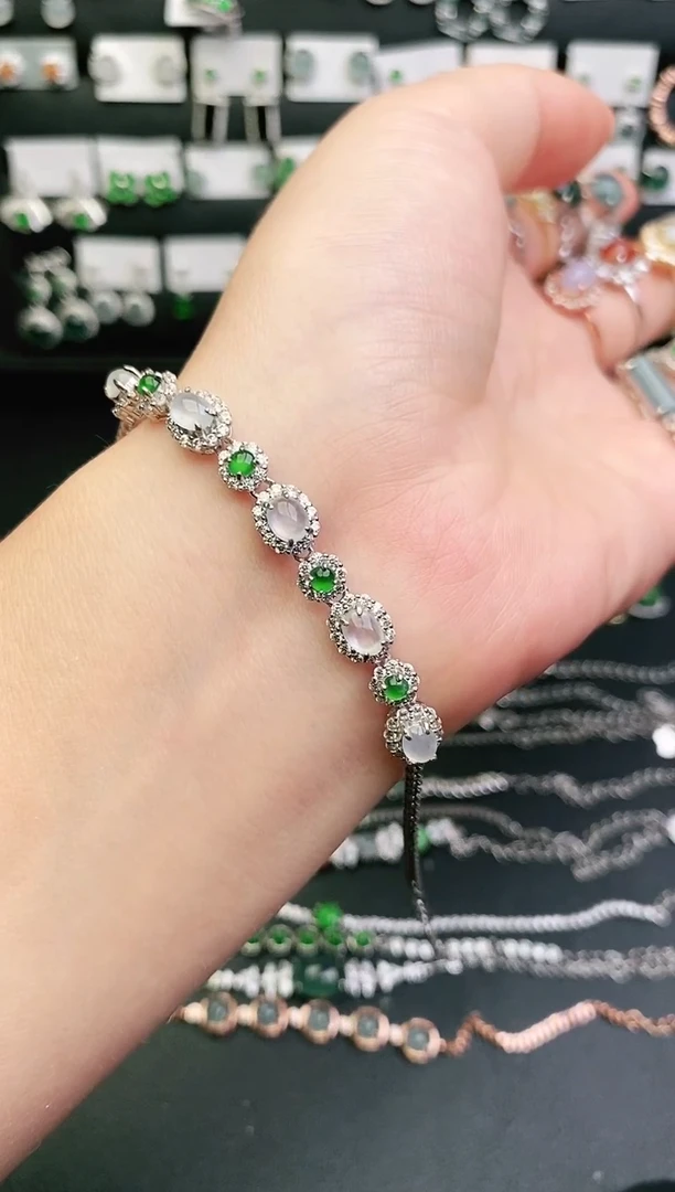 银S925镶嵌戒指翡翠0