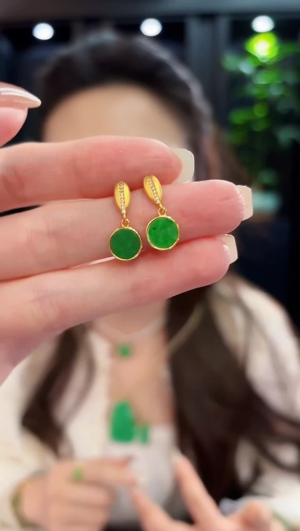 未镶嵌翡翠耳饰缅料A货/多样性发货/一件