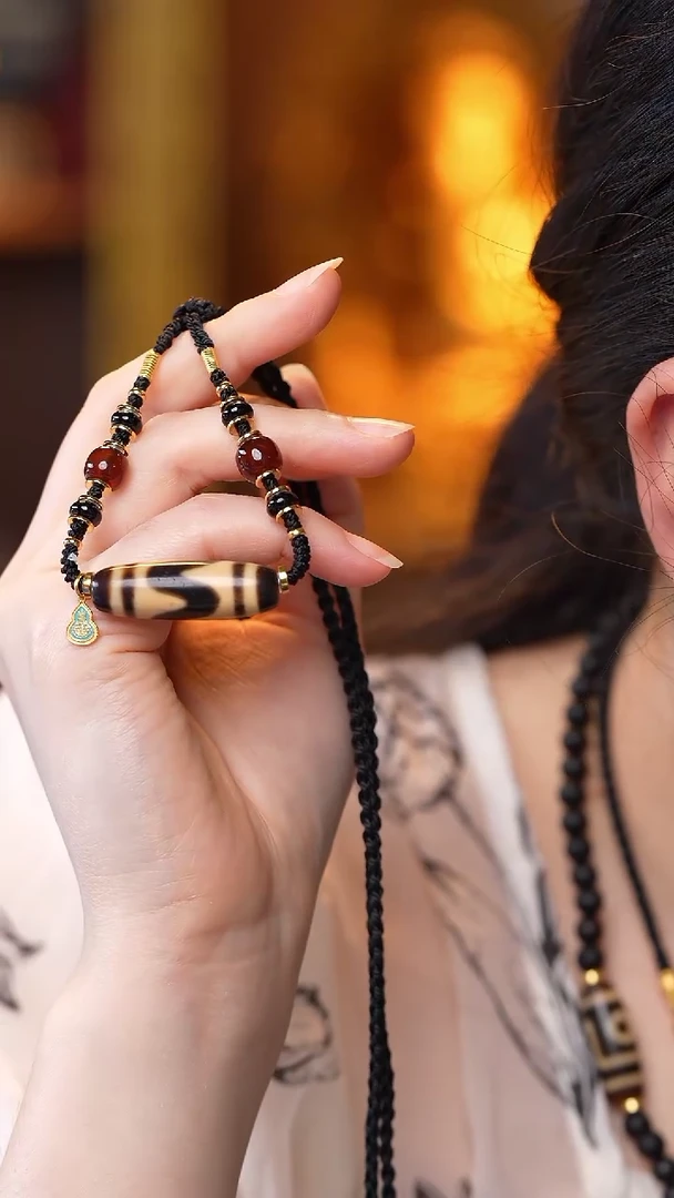 玛瑙/玉髓颈饰未镶嵌Z31856多样性发其一项链