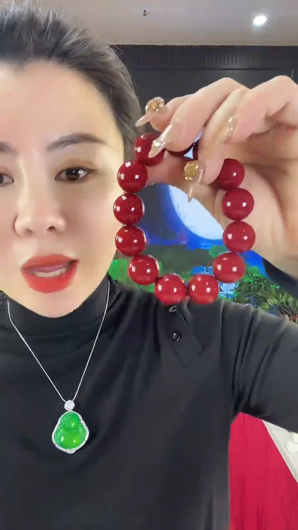 玉红卡18手串多样性发货