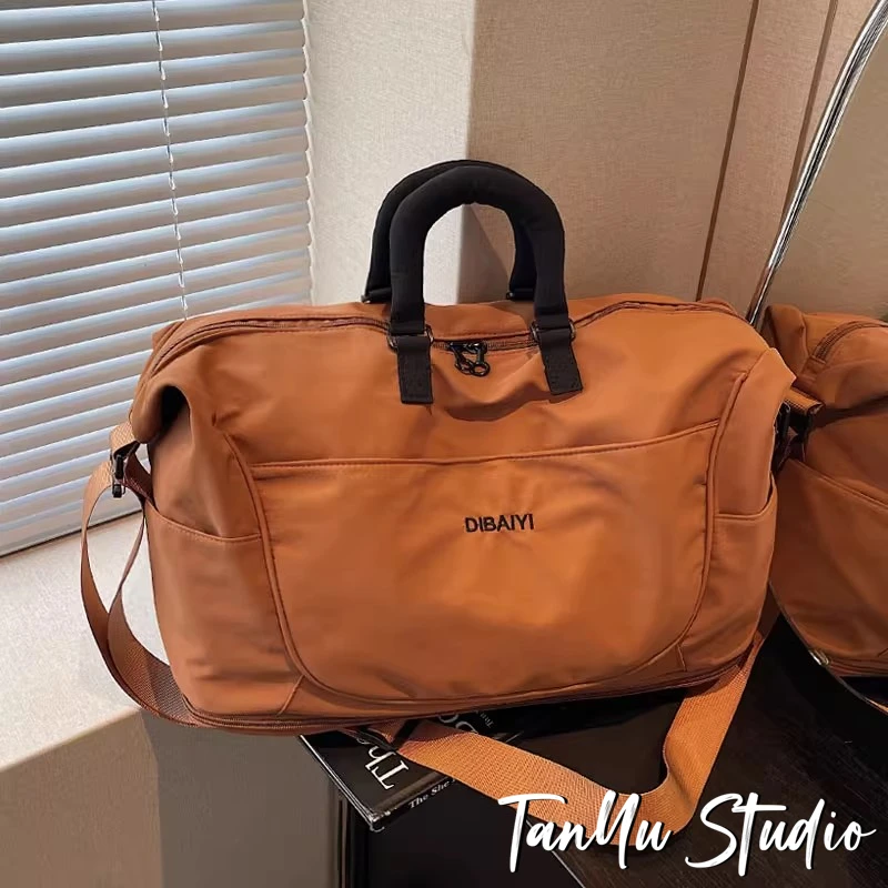 探屿大容量时尚短途旅行包手提出差轻便行李袋扩容斜挎运动健身包