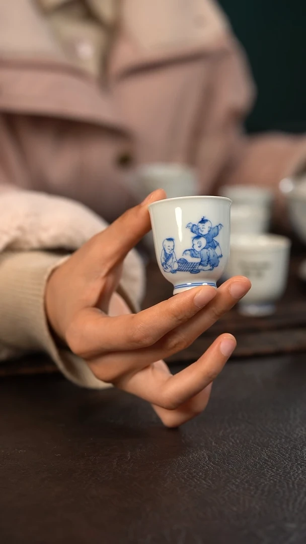 【闪购商品】杯聚澜堂童子下棋小闻香杯520