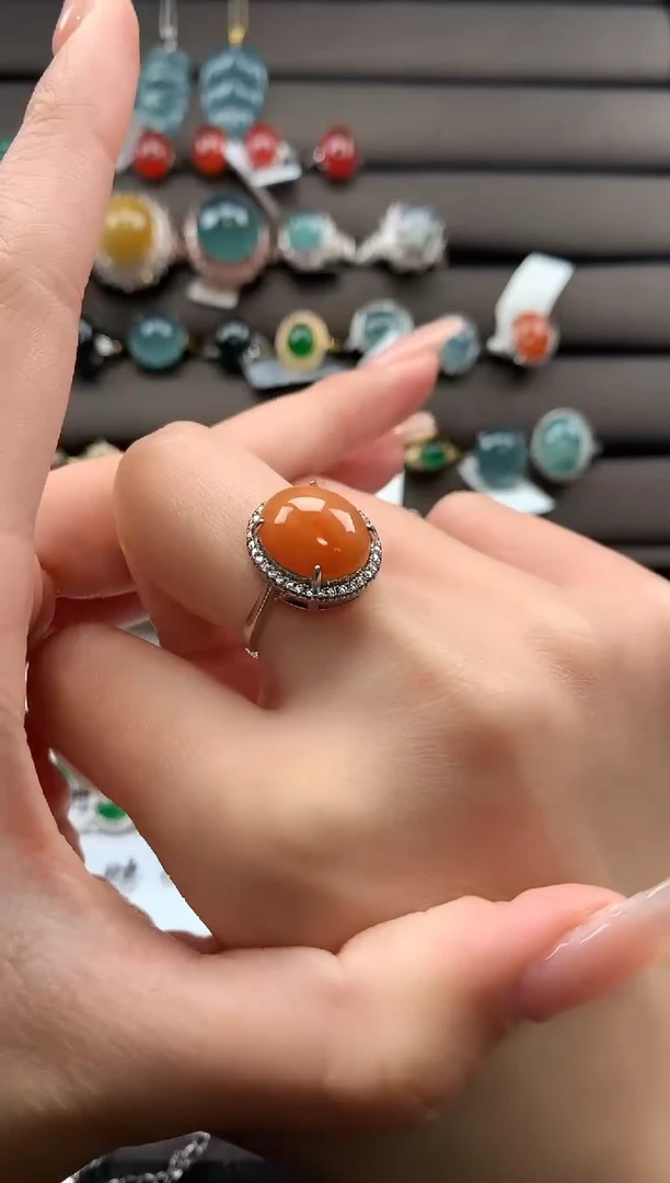 【闪购商品】翡翠戒指银S925镶嵌321331