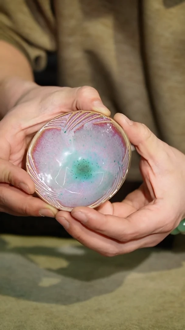 【闪购商品】86-1水纹盏（刘红生个人款）