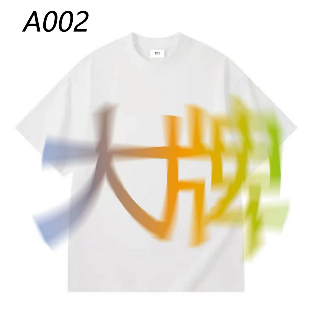 【高端定制02】十字刺绣圆领休闲套头短袖 正肩透气T恤 男女同款