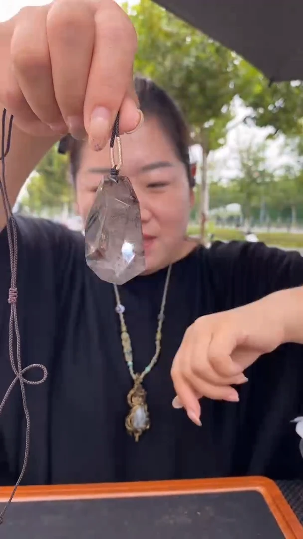 未镶嵌珠宝半成品水晶幽灵吊坠D646