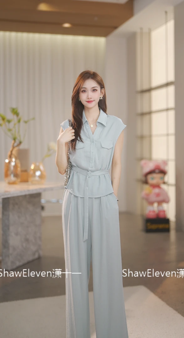 【ShawEleven】【盐系少女】韩系上衣裤子两件套 YC 2618