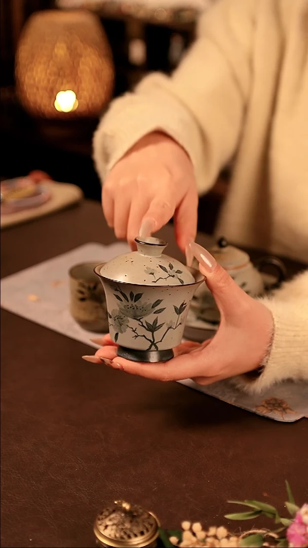 【闪购商品】闪购冲冲冲 芍药花盖碗