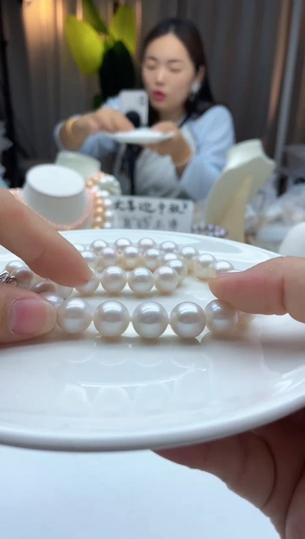 未镶嵌项链淡水珍珠499  11-13mm莎白白珠项链（多样性发一）