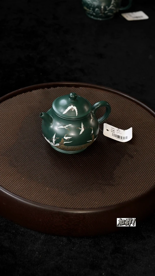 茶壶紫砂WJ919378绿泥潘壶200c
