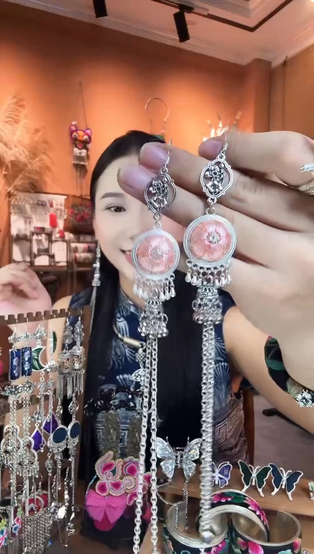 刺绣纯手工民族风耳环
