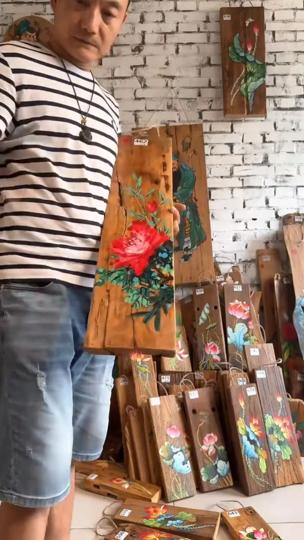 桃核吊坠462号木板画
