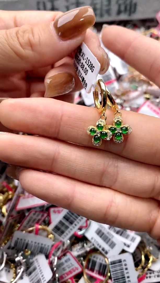 【闪购商品】翡翠戒指银S925镶嵌777777    5