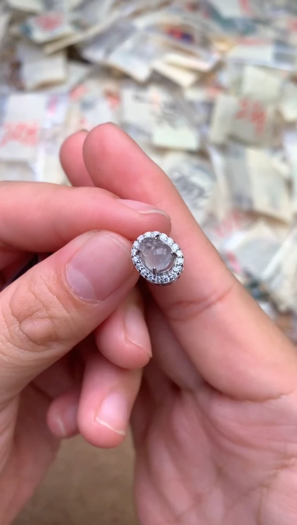 银S925镶嵌挂件翡翠—