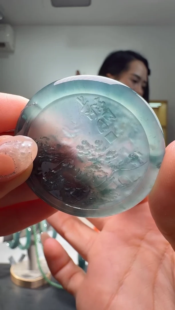 吊坠(不含链)未镶嵌翡翠山水