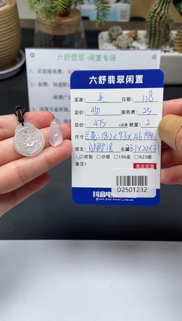 【闪购商品】翡翠颈饰未镶嵌D2501232