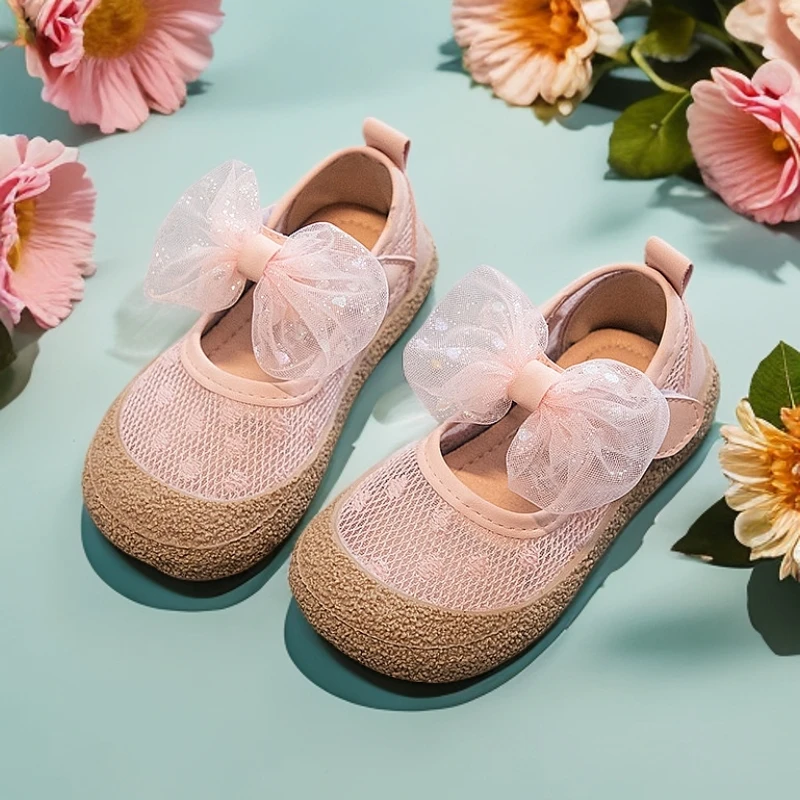 2025夏季凉鞋韩版时尚单鞋软底宝宝鞋可爱女童公主鞋结单鞋儿童