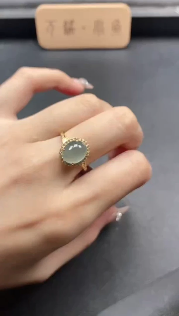 银S925镶嵌戒指翡翠51151