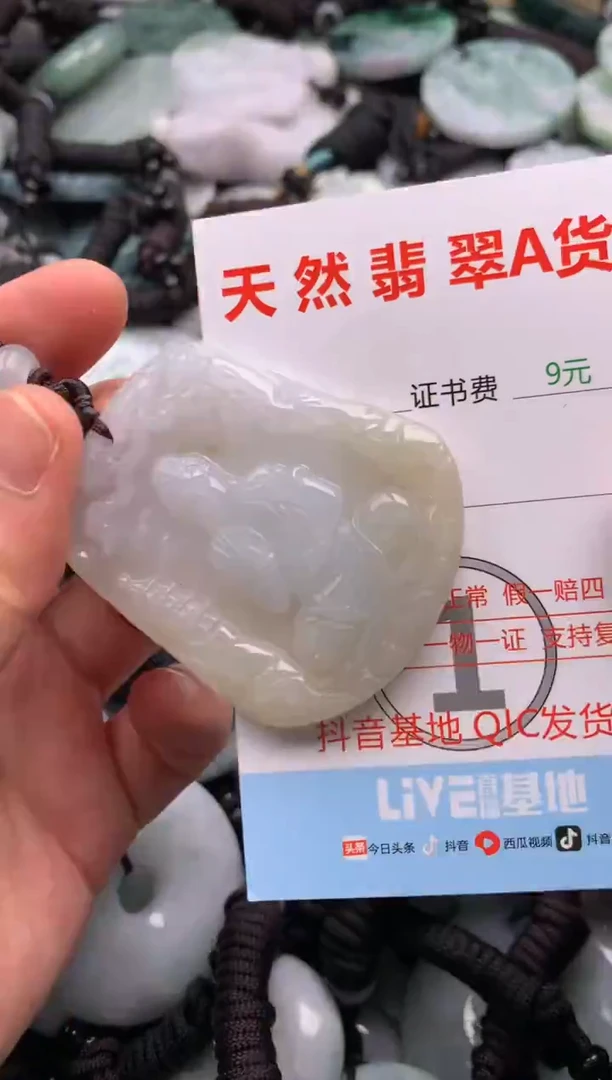 翡翠未镶嵌吊坠(不含链)1