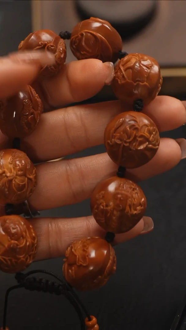 【闪购商品】橄榄核手串/手链橄榄核雕刻文玩作品
