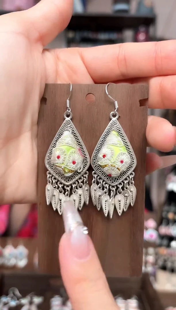 【闪购商品】织绣织绣民族风老绣日常必备耳饰254