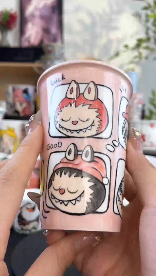 【闪购商品】摆件手工手绘陶瓷小杯杯