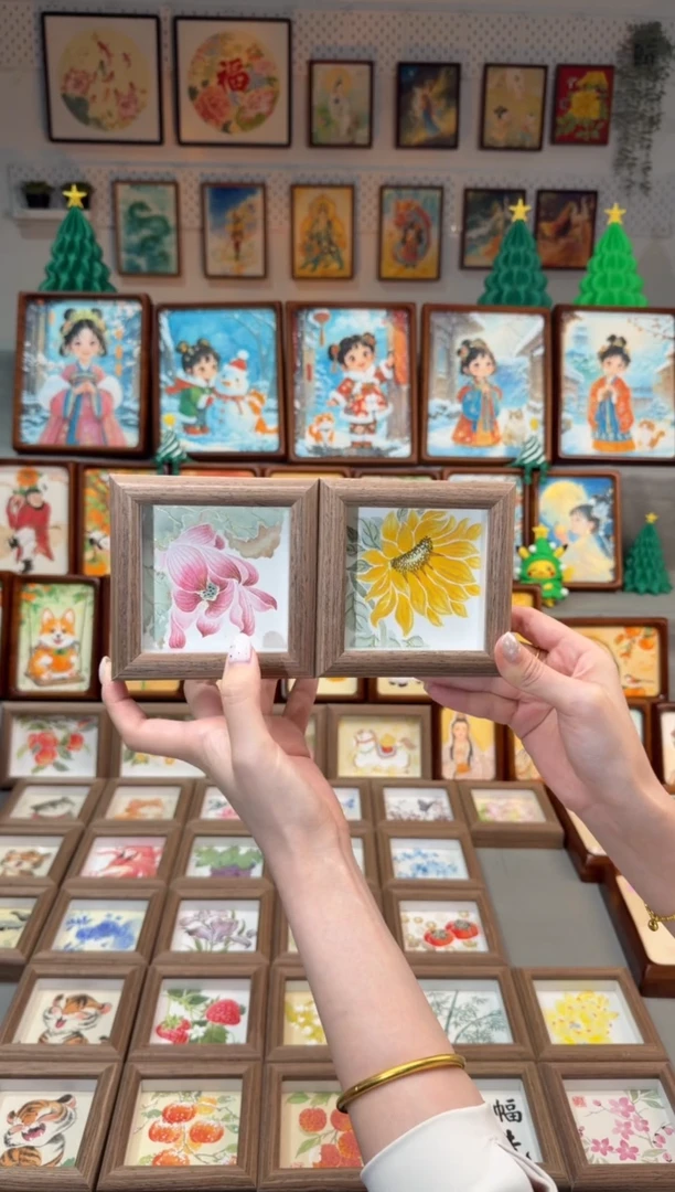 国画荷花 向日葵 一组11