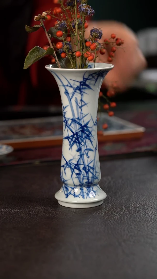 厚力煊竹影玉娆花瓶